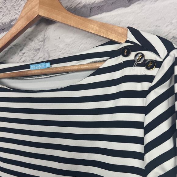 J. McLaughlin Monochrome Striped Top - Picture 5 of 11